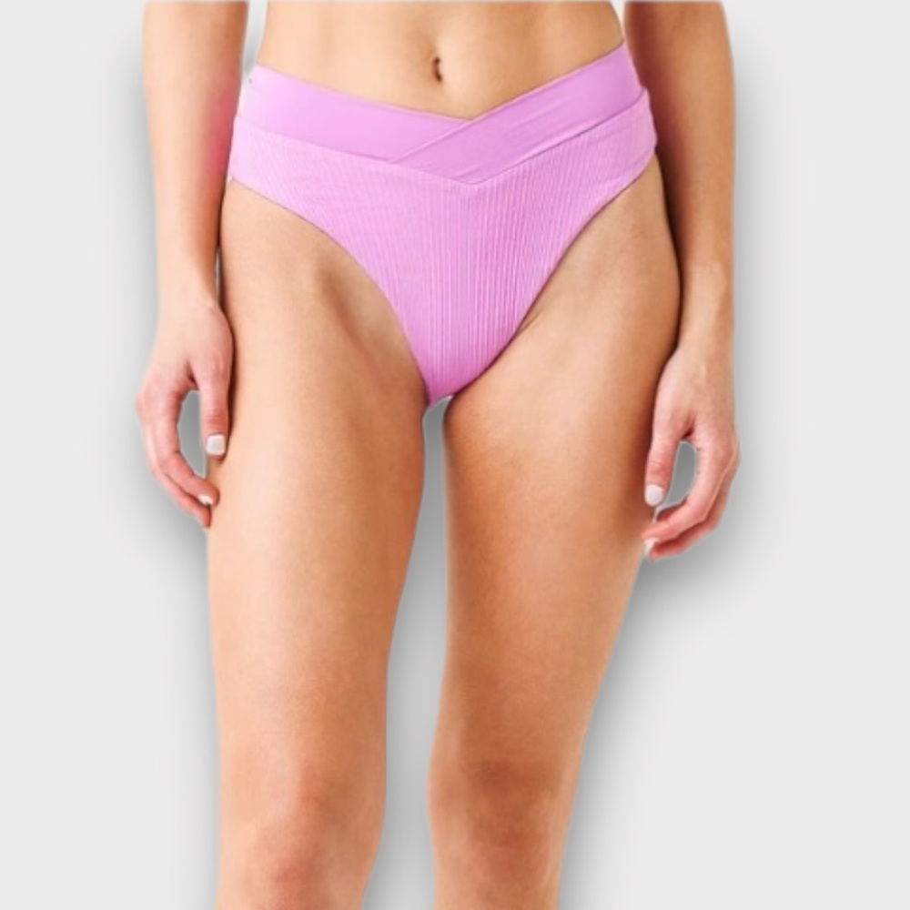 NWT L*SPACE Pointelle Rib Court Bikini Bottom XS